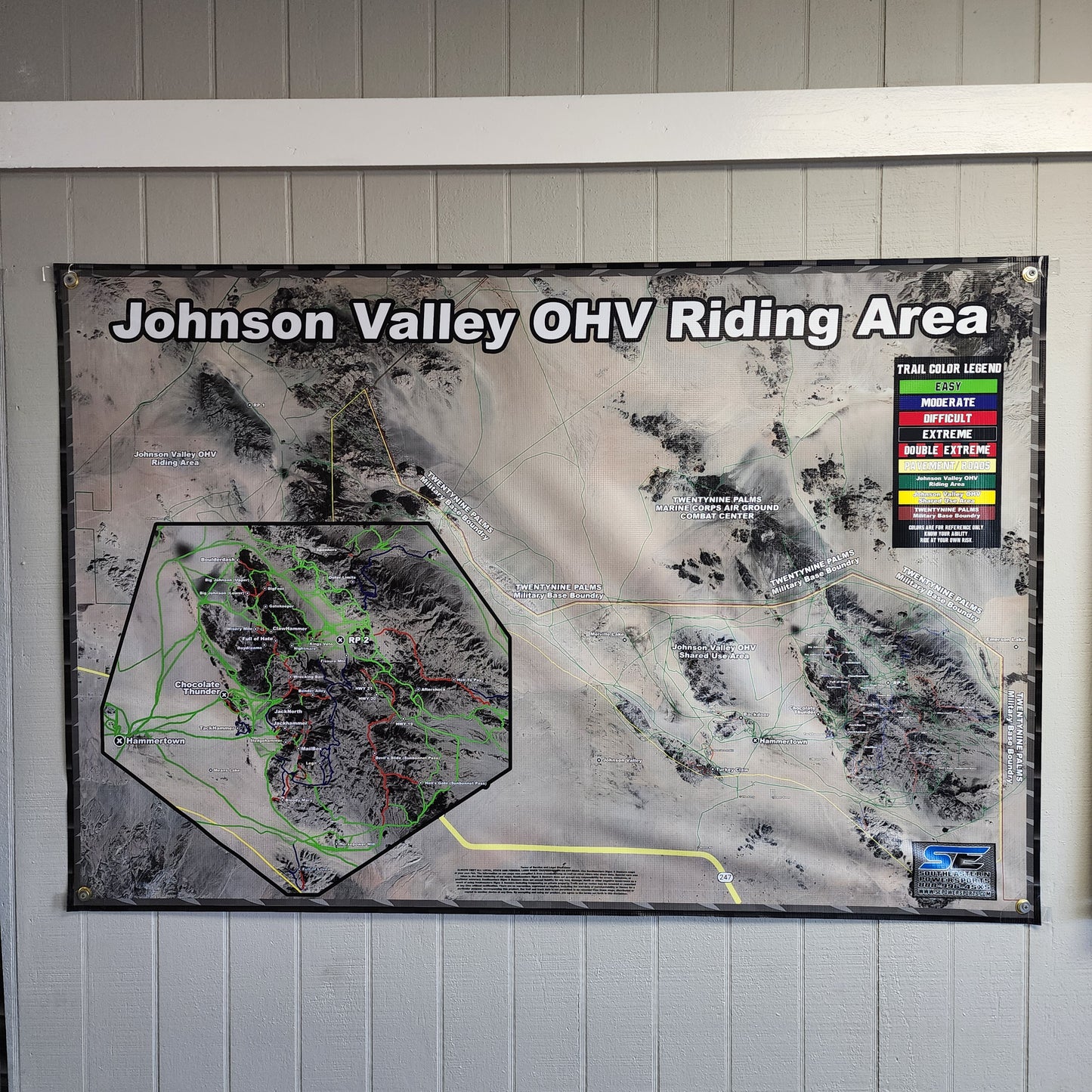 Johnson Valley OHV Map Vinyl Banner 54"x 36"